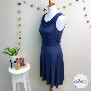 Max Studio Blue Sleeveless Jersey Dress